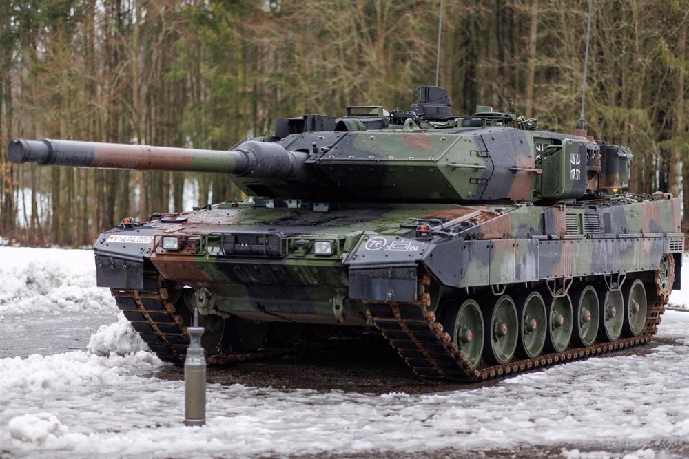 A Leopard 2 tank of the German Armed Forces. A