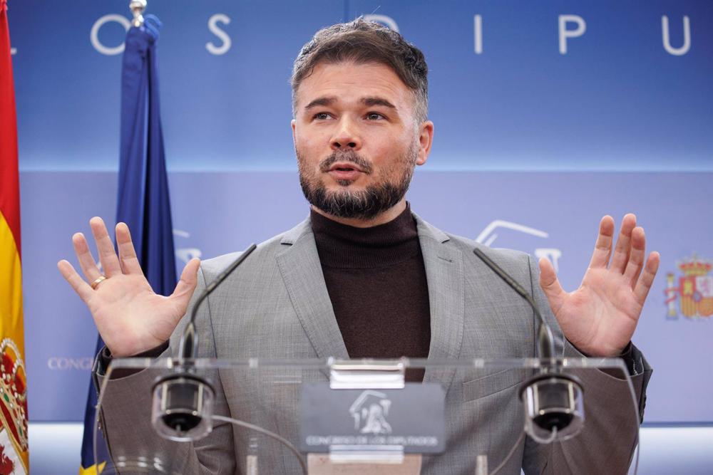 El portavoz de ERC en el Congreso, Gabriel Rufián El