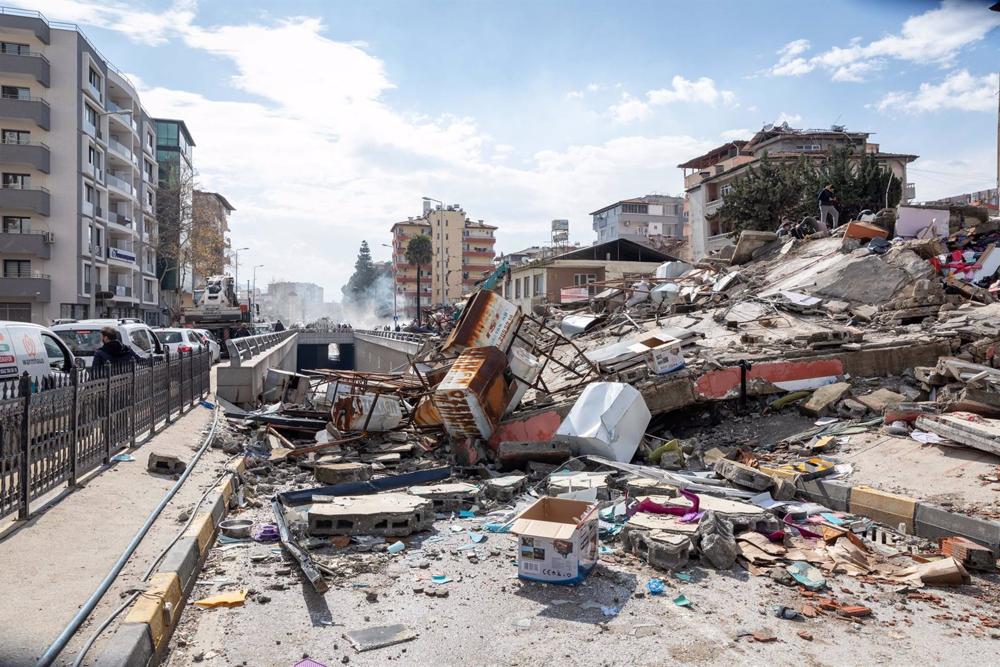 Material damage in the city of Antioch from the February 6 earthquakes in southern Turkey near the Syrian border. Material