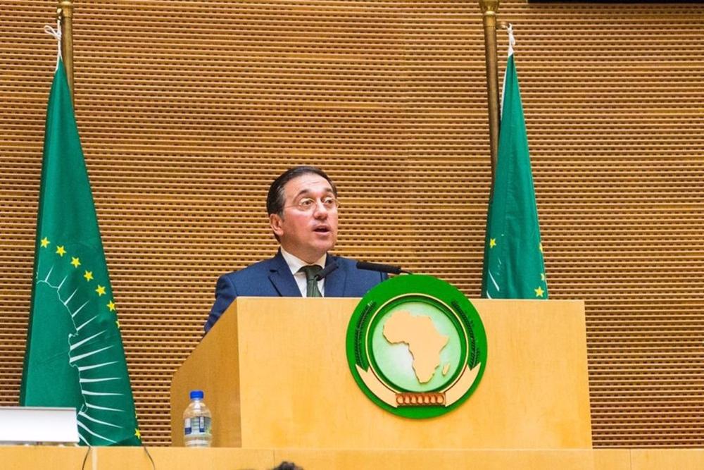 El ministro de Asuntos Exteriores, José Manuel Albares, interviente ante el Consejo Ejecutivo de la Unión Africana en Adís Abeba El