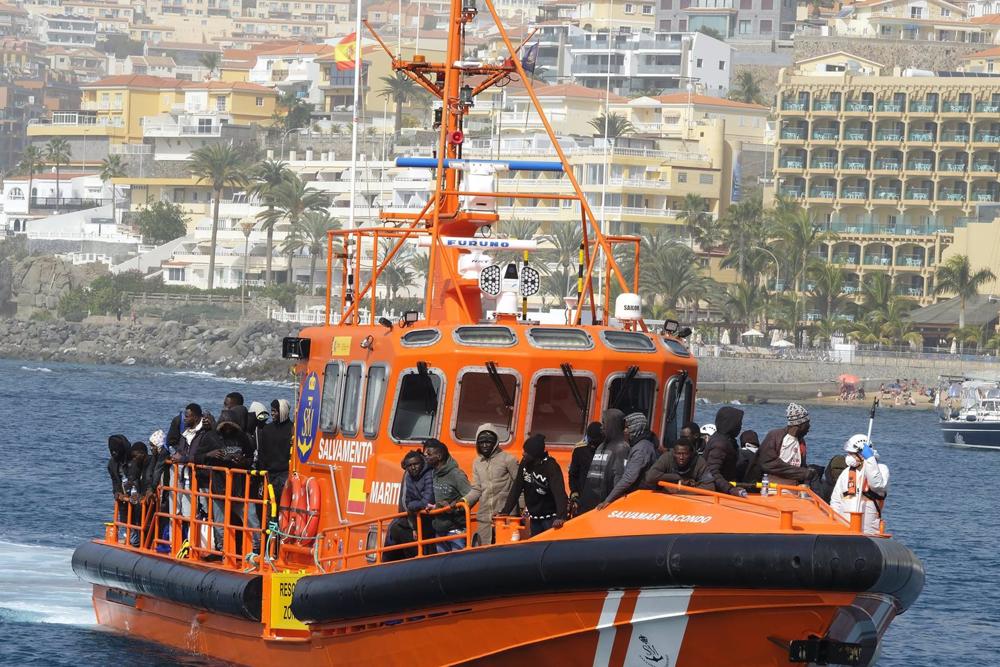 Un barco de Salvamento Marítimo Un