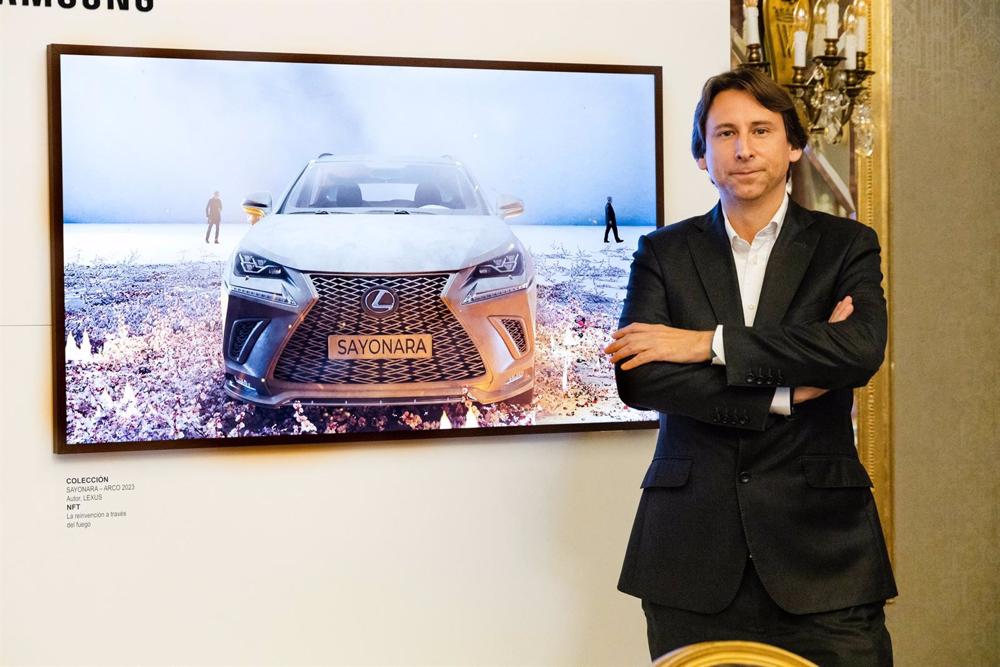 El director de Marketing y Comunicación de Lexus, Aurelio García Duque, durante la presentación del modelo NFT de Lexus en el Hotel Wellington Madrid, a 21 de febrero de 2023, en Madrid (España). Lexus presenta su primer activo digital NFT, que está basad El