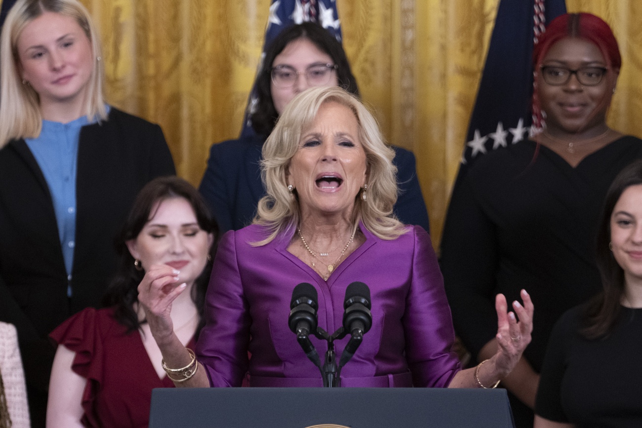Jill Biden calls on men to stand up for women's rights