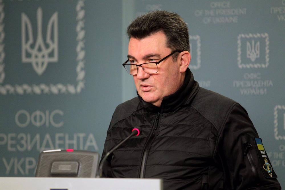 Archivo - Oleksiy Danilov, durante una rueda de prensa en Kiev. Archivo