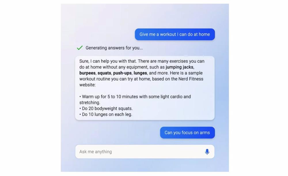 Experiencia del nuevo chatbot de Bing Experiencia