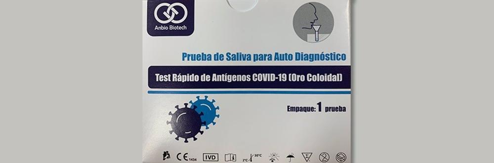 Test rápido de antígenos de COVID-19 de la compañía Anbio que ha sido retirado por la presencia de la bacteria 'Pseudomonas aeruginosa'. Test