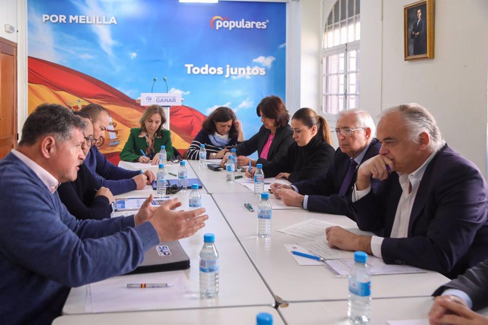 El vicesecretario de Institucional y portavoz del Partido Popular Europeo, Esteban González Pons, en Melilla El
