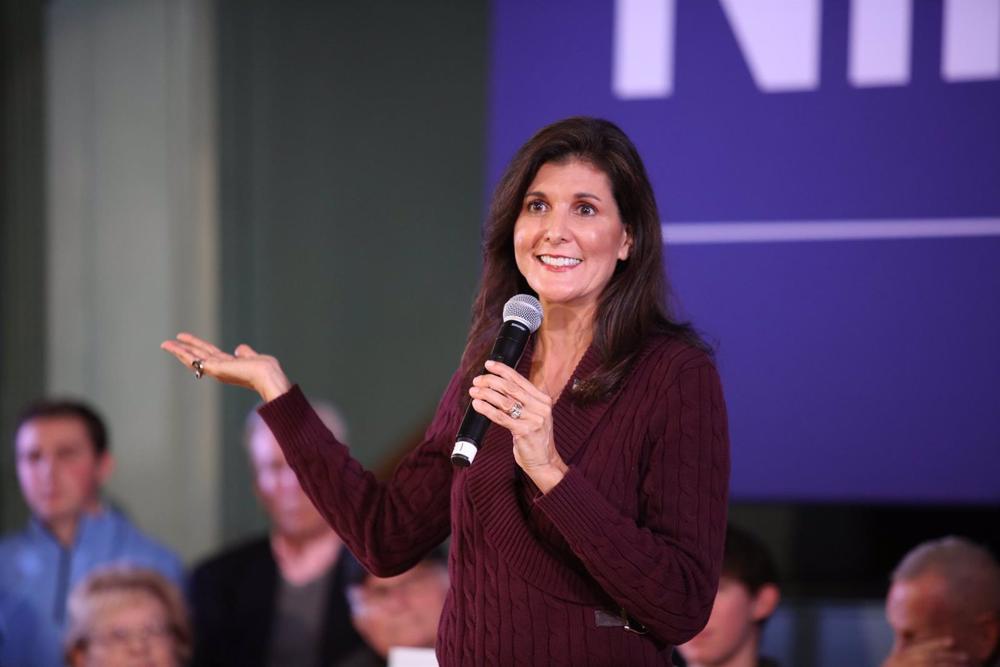 Nikki Haley en un discurso Nikki