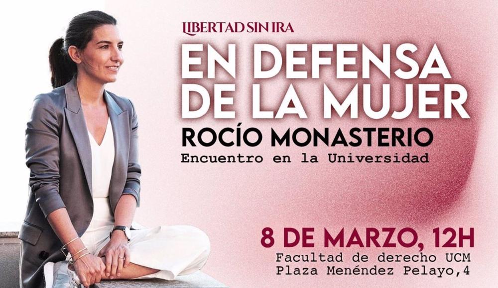 La Facultad de Derecho de la UCM acoge un encuentro con Rocío Monasterio este 8M La