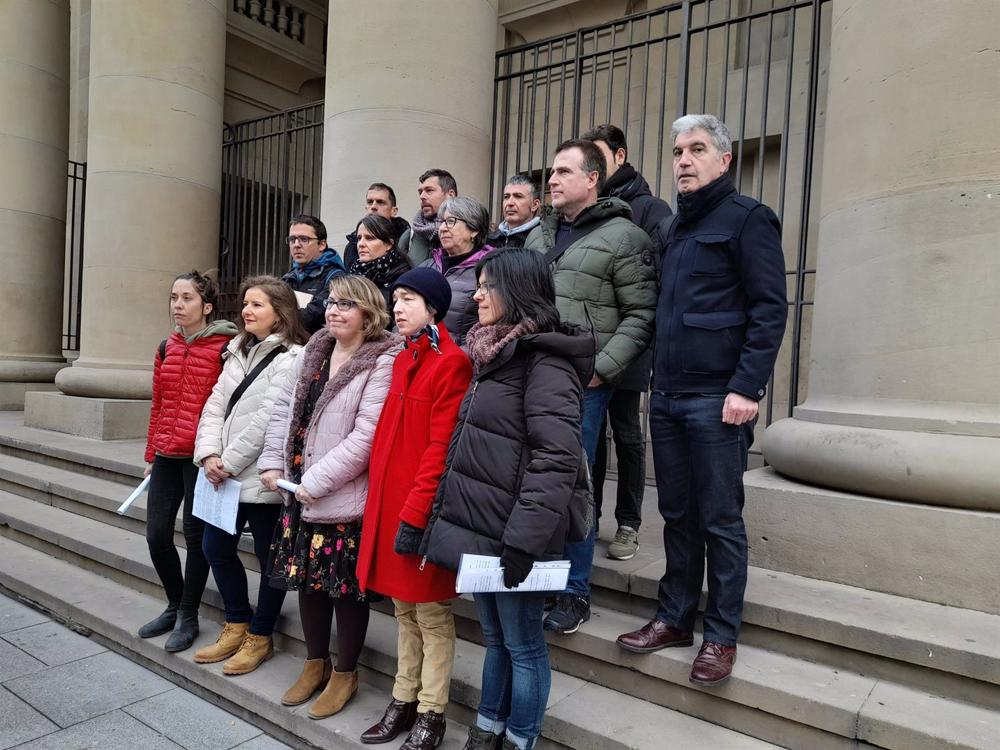Imagen de los sindicatos convocantes de la huelga en el profesorado de la educación pública de Navarra Imagen