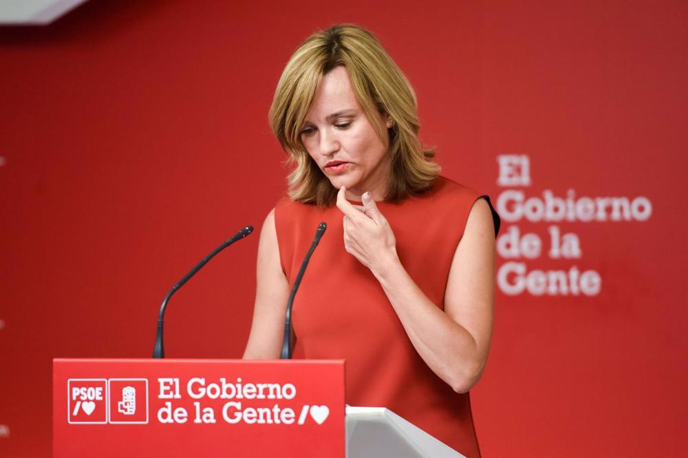 Archivo - La ministra de Educación y Formación Profesional y portavoz del partido socialista (PSOE), Pilar Alegría, comparece en rueda de prensa en la sede de su partido, a 19 de septiembre de 2022, en Madrid, (España). La portavoz de la Comisión Ejecutiv Archivo