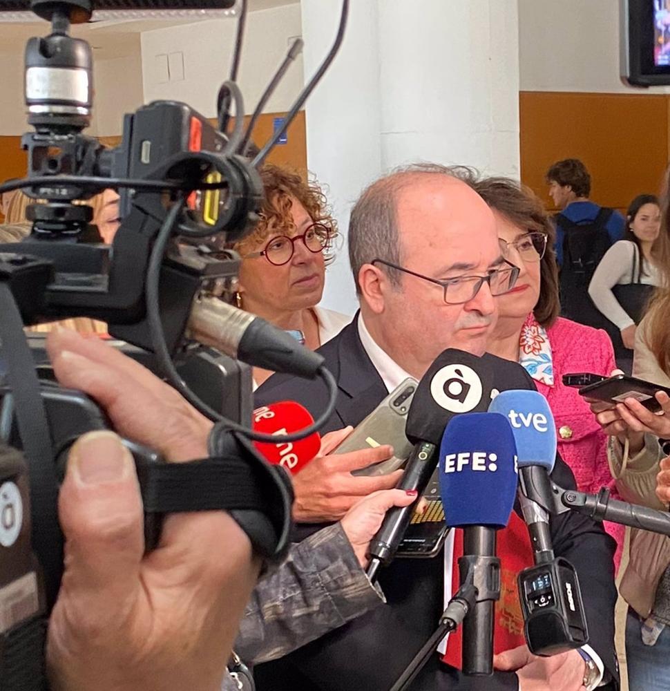 El ministro de Cultura y Deporte, Miquel Iceta El