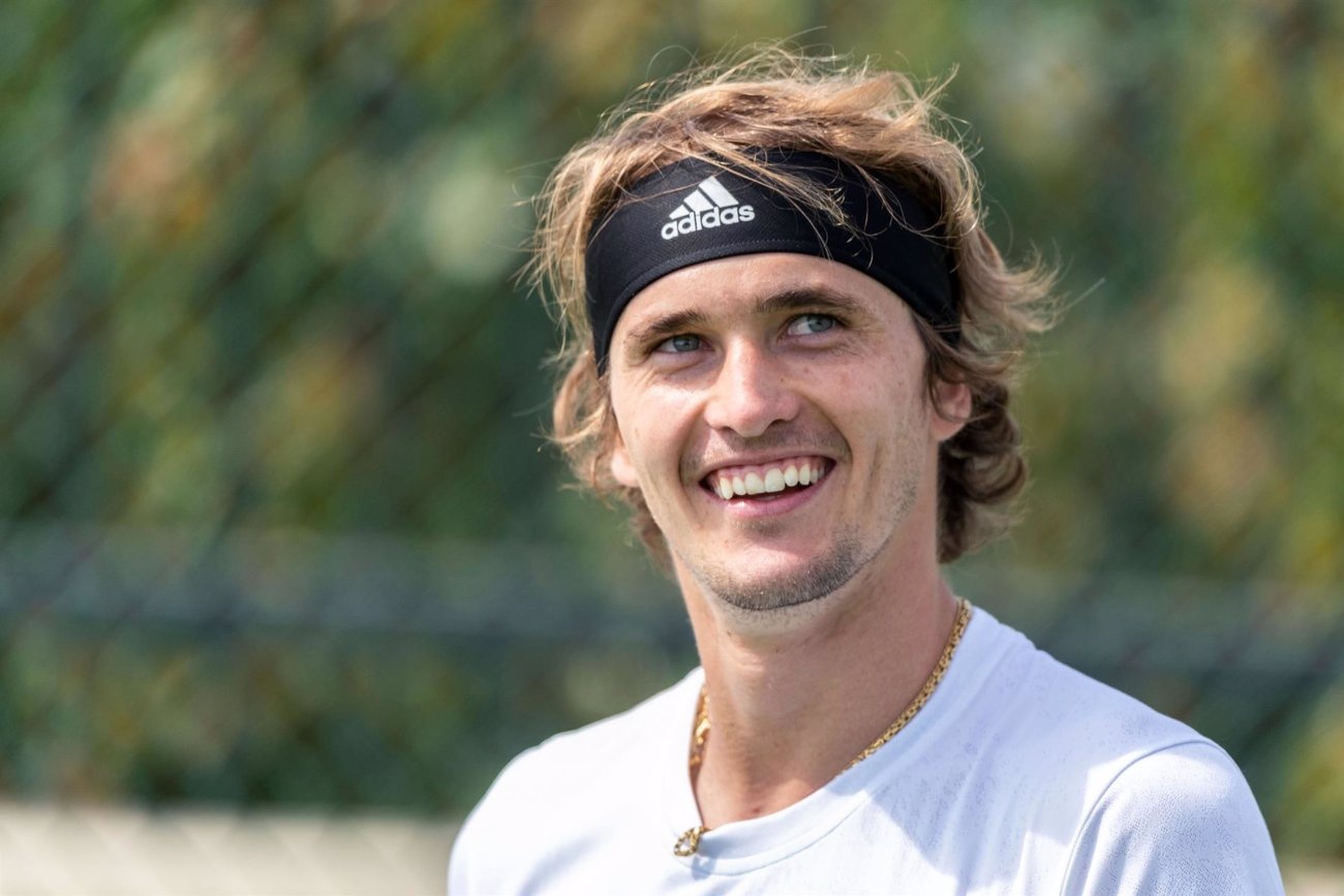German tennis player Alexander Zverev during a training session for Indian Wells 2023. - Maximilian Haupt/Dpa German