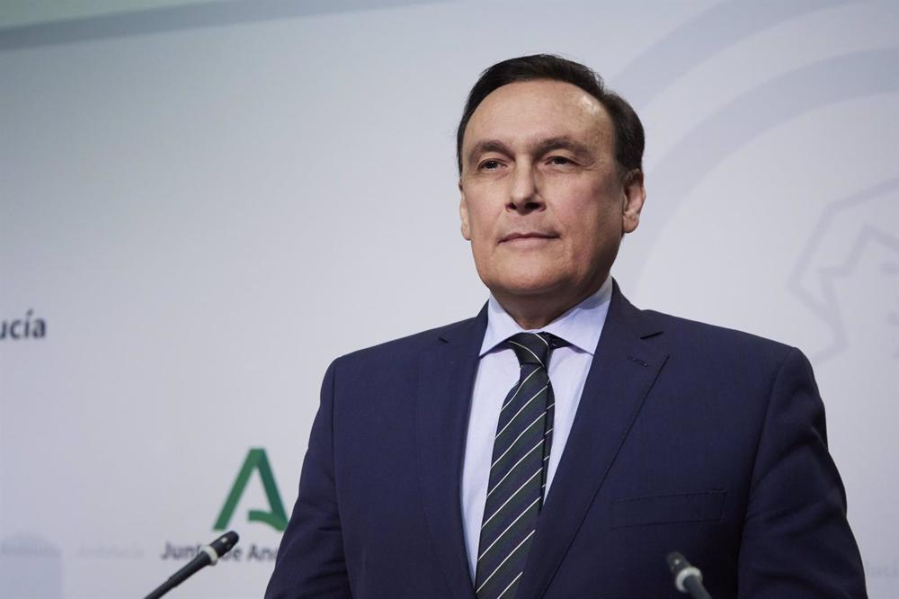 El consejero de Universidad e Innovación de la Junta de Andalucía, José Carlos Gómez Villamandos, en rueda de prensa, foto de archivo El