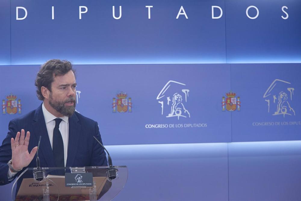 El portavoz de VOX en el Congreso, Iván Espinosa de los Monteros El