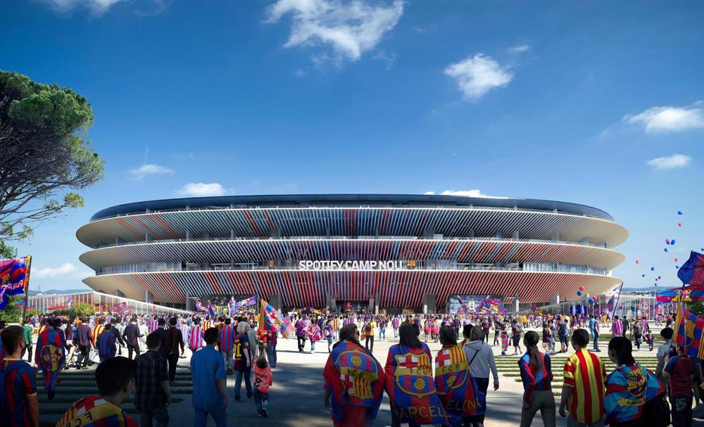 Archivo - Proyección de cómo será el nuevo Spotify Camp Nou Archivo