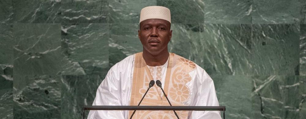 Archive - Mali's interim Prime Minister Abdoulaye Maiga at the UN Assembly. Archive