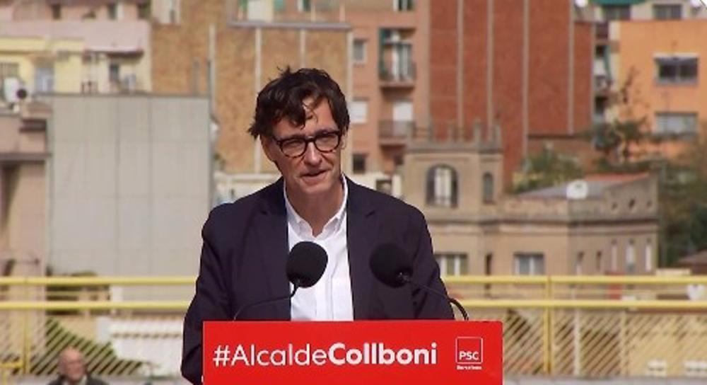 El primer secretario del PSC, Salvador Illa, en un acto del PSC en Barcelona El