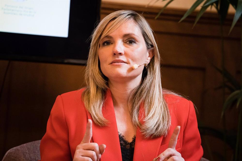 La portavoz nacional de Ciudadanos, Patricia Guasp, durante una mesa redonda de 'Mujeres Líderes en la política' en el Ateneo de Madrid, a 7 de marzo de 2023, en Madrid (España). La