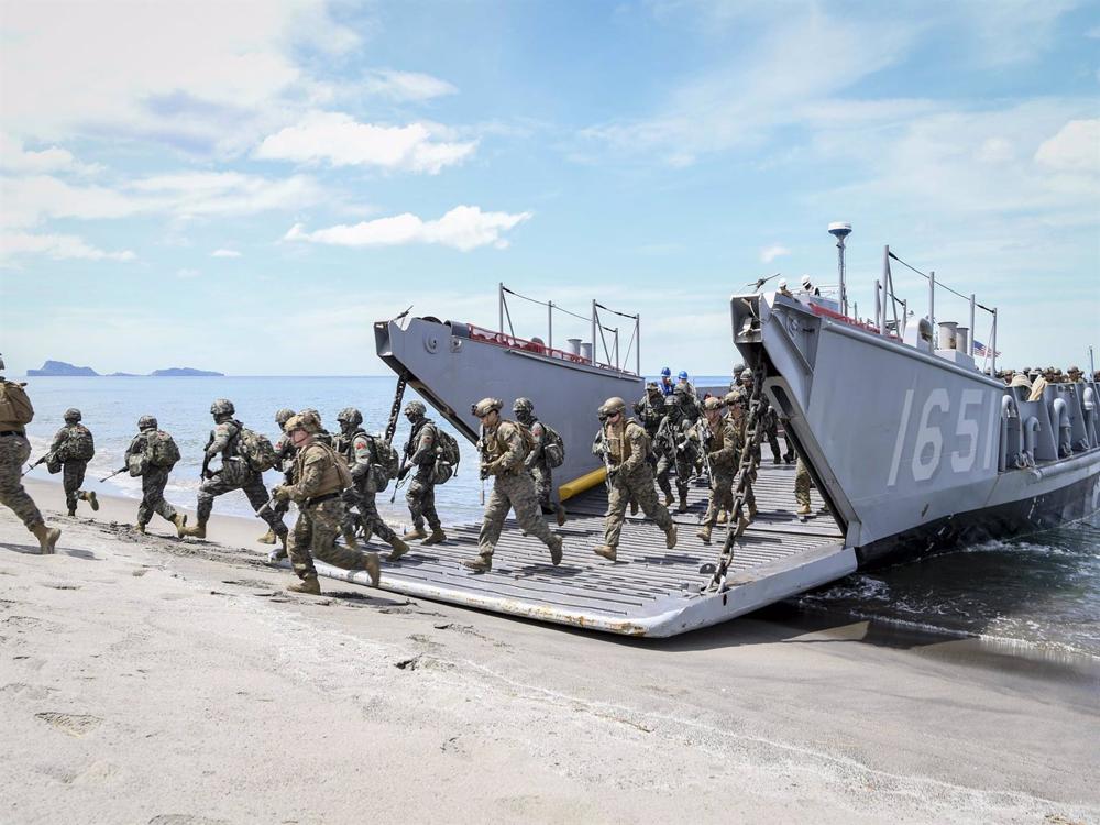File - File image of U.S., South Korean and Filipino Marines in military training in Luzon, Philippines. File