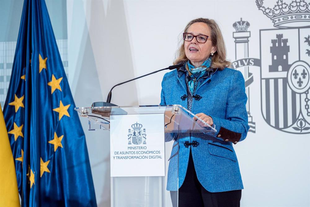 La vicepresidenta segunda y ministra de Asuntos Económicos y Transformación Digital, Nadia Calviño. La