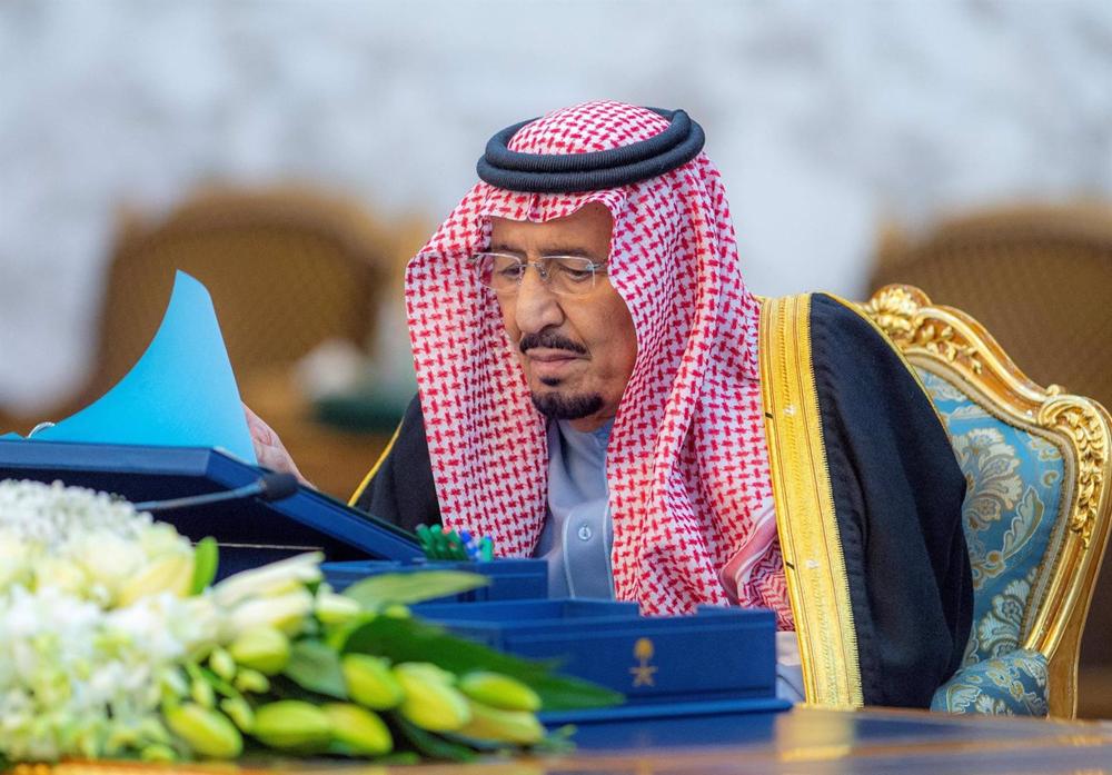 Saudi Arabia's King Salman bin Abdulaziz Al Saud during a cabinet meeting. Saudi