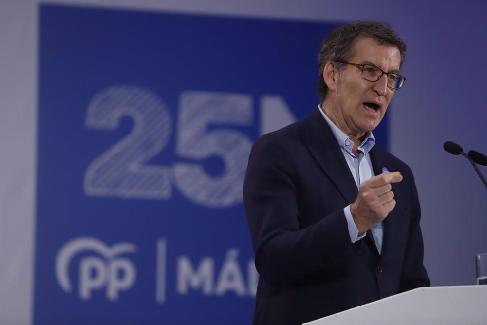 Archivo - El presidente del PP, Alberto Núñez Feijóo. Archivo