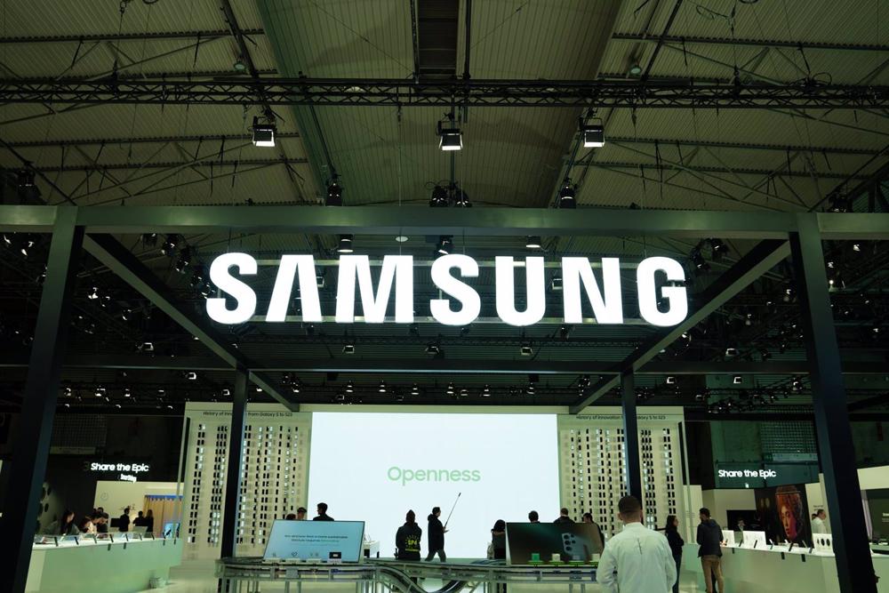 Stand de Samsung en el Mobile World Congress (MWC) 2023. Stand