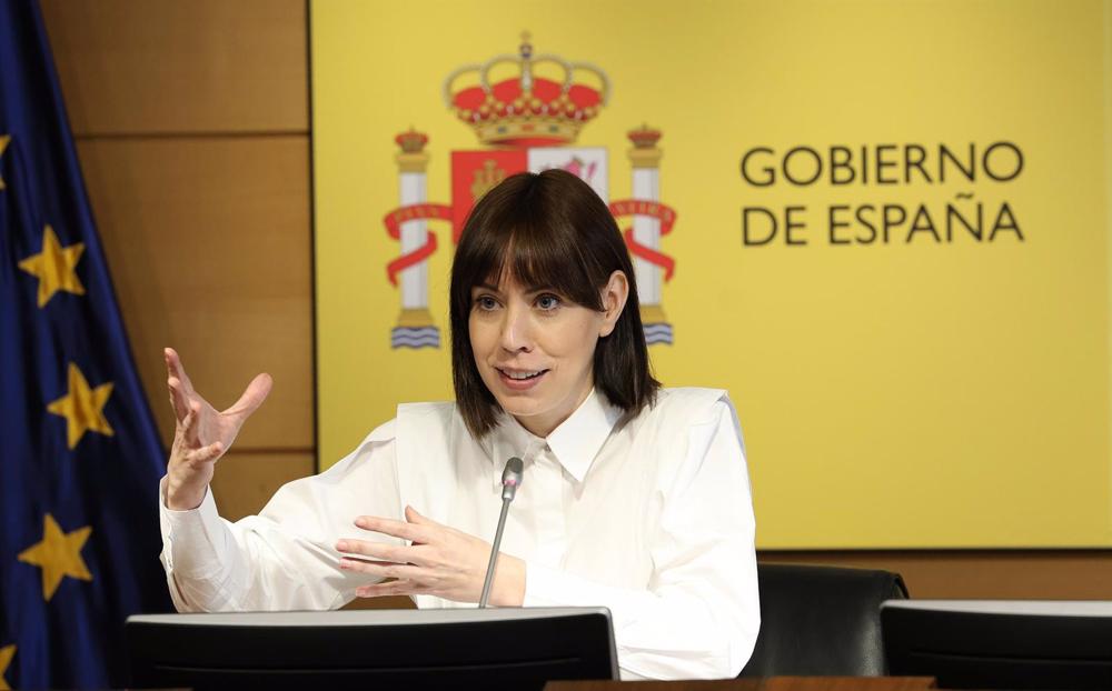 La ministra de Ciencia e Innovación, Diana Morant, comparece en rueda de prensa para presentar el nuevo modelo de financiación de la Ciencia, en la sede del Ministerio, a 15 de marzo de 2023, en Madrid (España). La