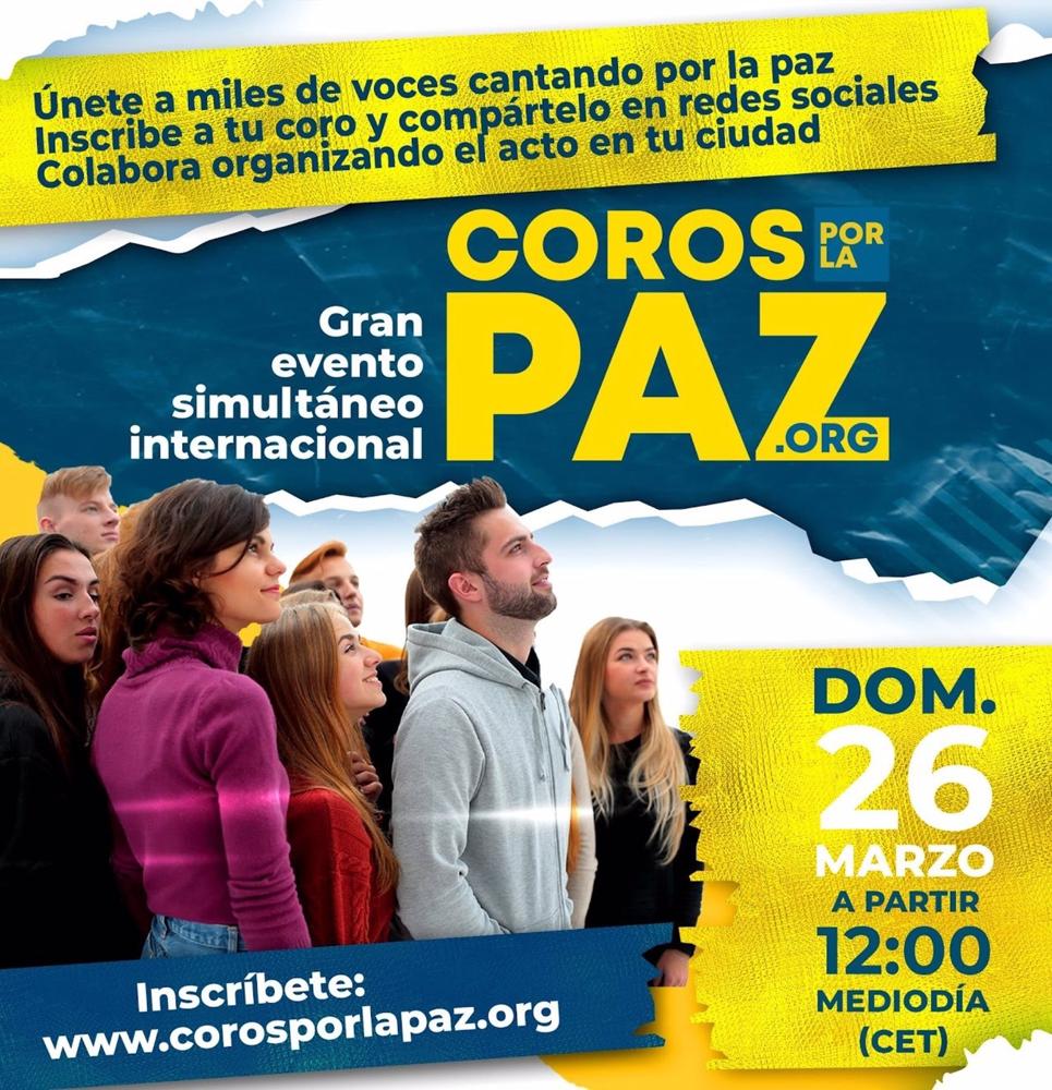 Miles de personas de toda España vuelven a cantar por la paz este domingo a medio día Miles