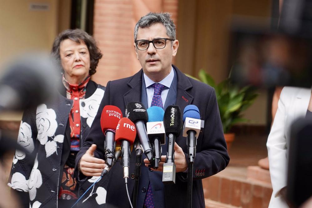 Archivo - El ministro de la Presidencia, Relaciones con las Cortes y Memoria Democrática, Félix Bolaños, en Palma del Río (Córdoba) Archivo