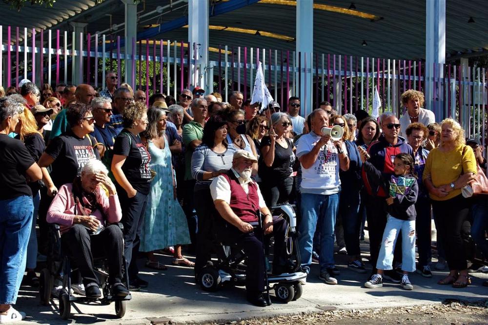 Archivo - Concentración celebrada por la Plataforma de Afectados por el Volcán de Cumbre Vieja 2021 Archivo