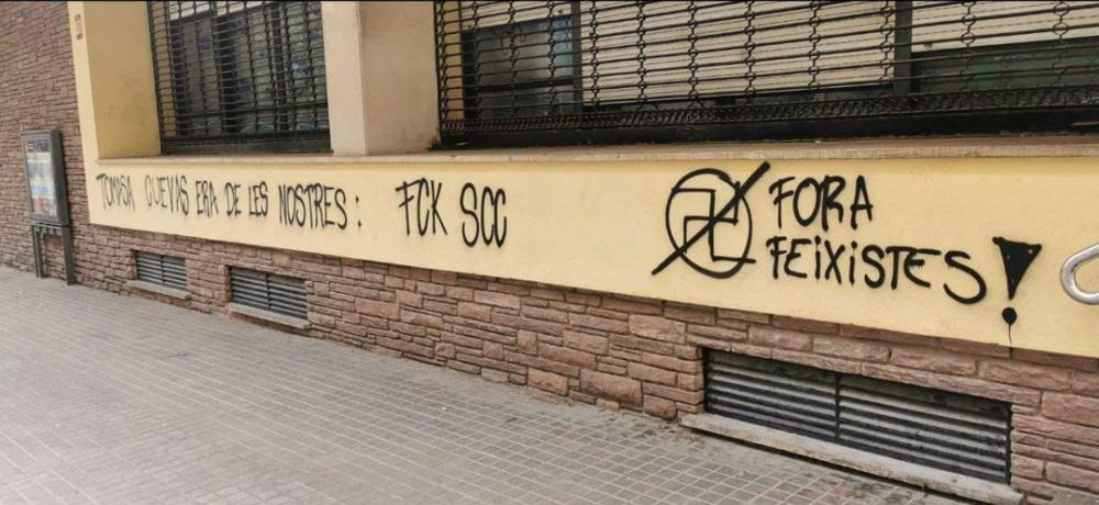 Una imagen de las pintadas Una