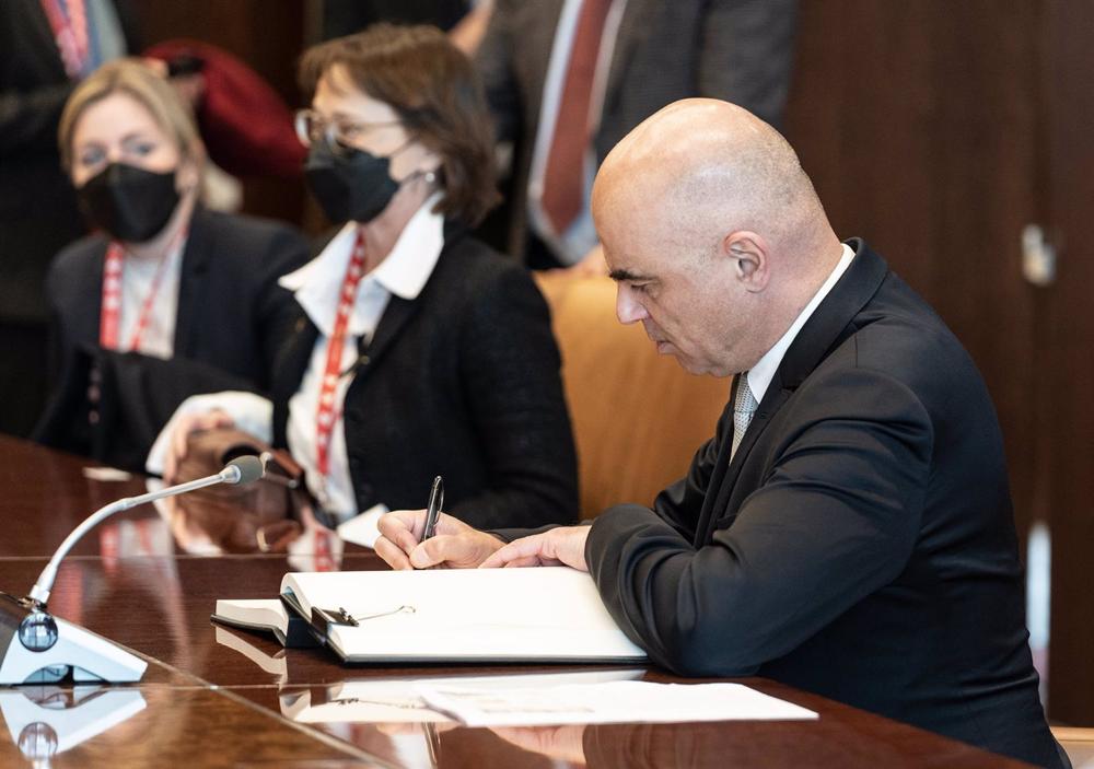 The President of Switzerland, Alain Berset The