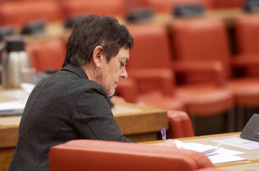 La diputada de EH Bildu en el Congreso Mertxe Aizpurua durante una reunión de la Junta de Portavoces, en el Congreso de los Diputados, a 14 de marzo de 2023, en Madrid (España). La