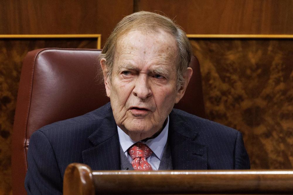 El candidato de la moción de censura, el profesor y economista Ramón Tamames El