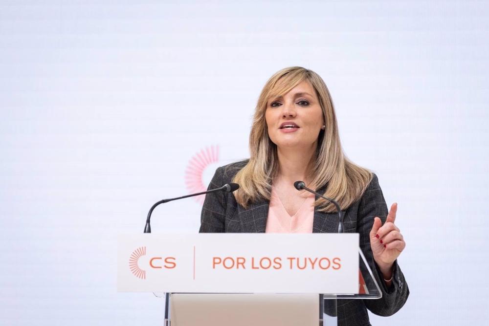 La portavoz nacional de Ciudadanos, Patricia Guasp, en rueda de prensa. La
