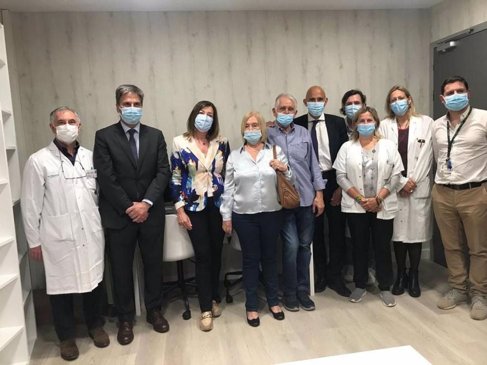 La consellera de Salud y Consumo, Patricia Guasp, durante la presentación de la nueva sala para adolescentes con cáncer en el Hospital Universitario Son Espases La