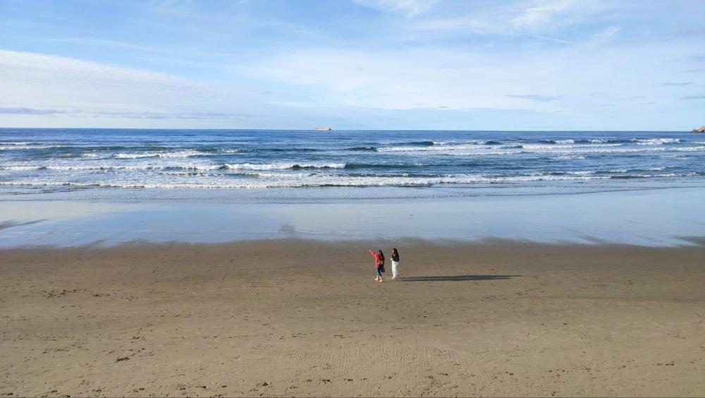 Playa de Salinas, en Castrillón. Playa
