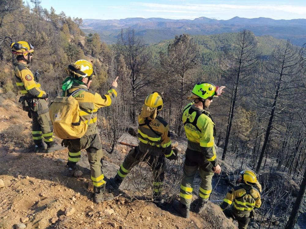 Efectivos del Operativo de Prevención y Extinción de Incendios de Aragón (INFOAR). Efectivos