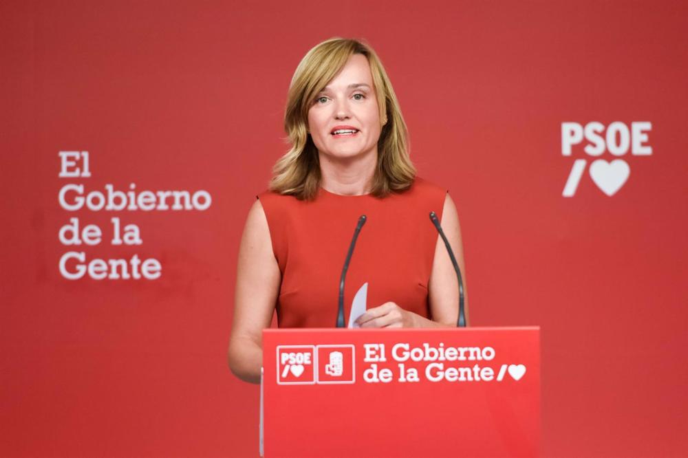 Archivo - La ministra de Educación y Formación Profesional y portavoz del partido socialista (PSOE), Pilar Alegría, comparece en rueda de prensa en la sede de su partido, a 19 de septiembre de 2022, en Madrid, (España). La portavoz de la Comisión Ejecutiv Archivo