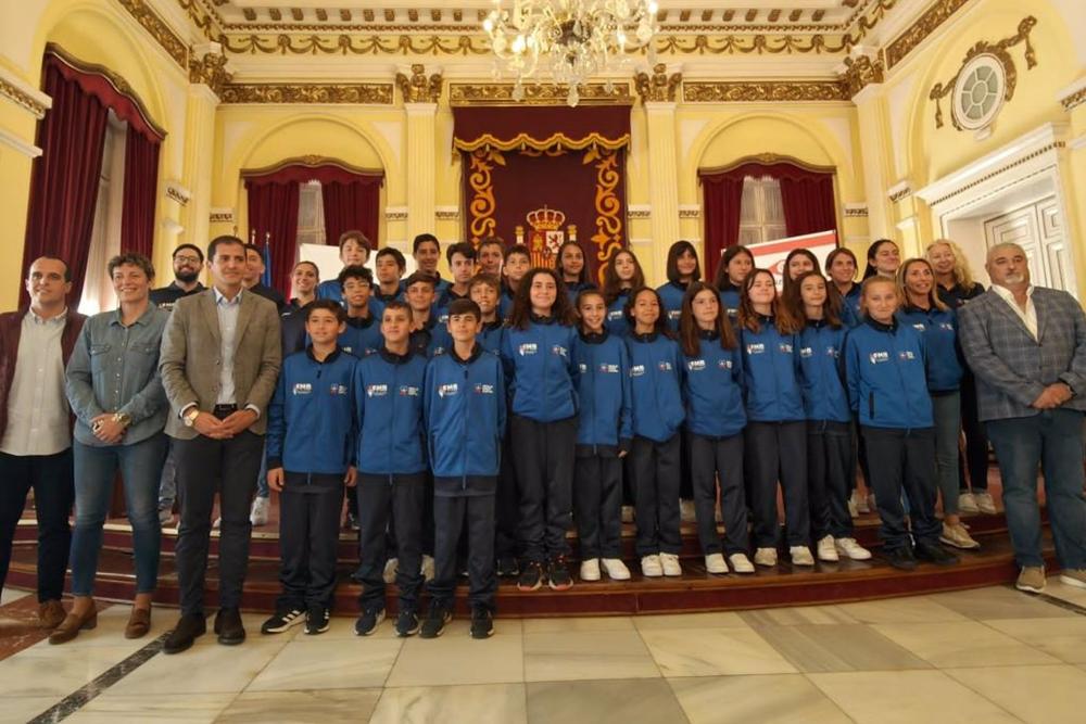 Foto de familia tras la presentación de la cita de Melilla de las Women's Series 3x3 Foto