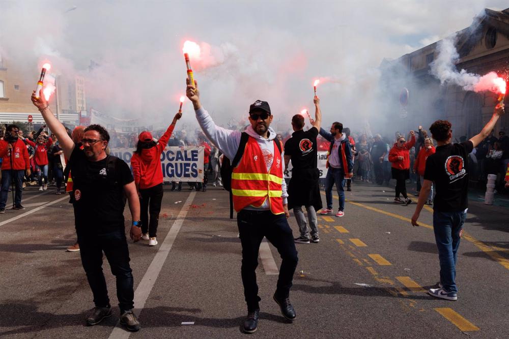 Demonstration gegen die Rentenreform in Marseille Demonstration