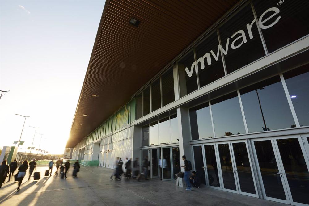 Archive - VMware logo at VMworld 2019 event. Archive