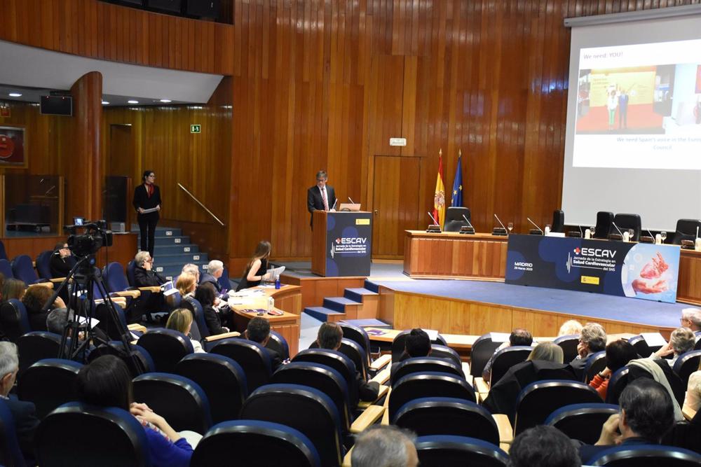 Jornada organizada por el Ministerio de Sanidad para presentar a las comunidades autónomas y a las asociaciones de pacientes la Estrategia en Salud Cardiovascular del Sistema Nacional de Salud (ESCAV). En Madrid (España), a 29 de marzo de 2023. Jornada