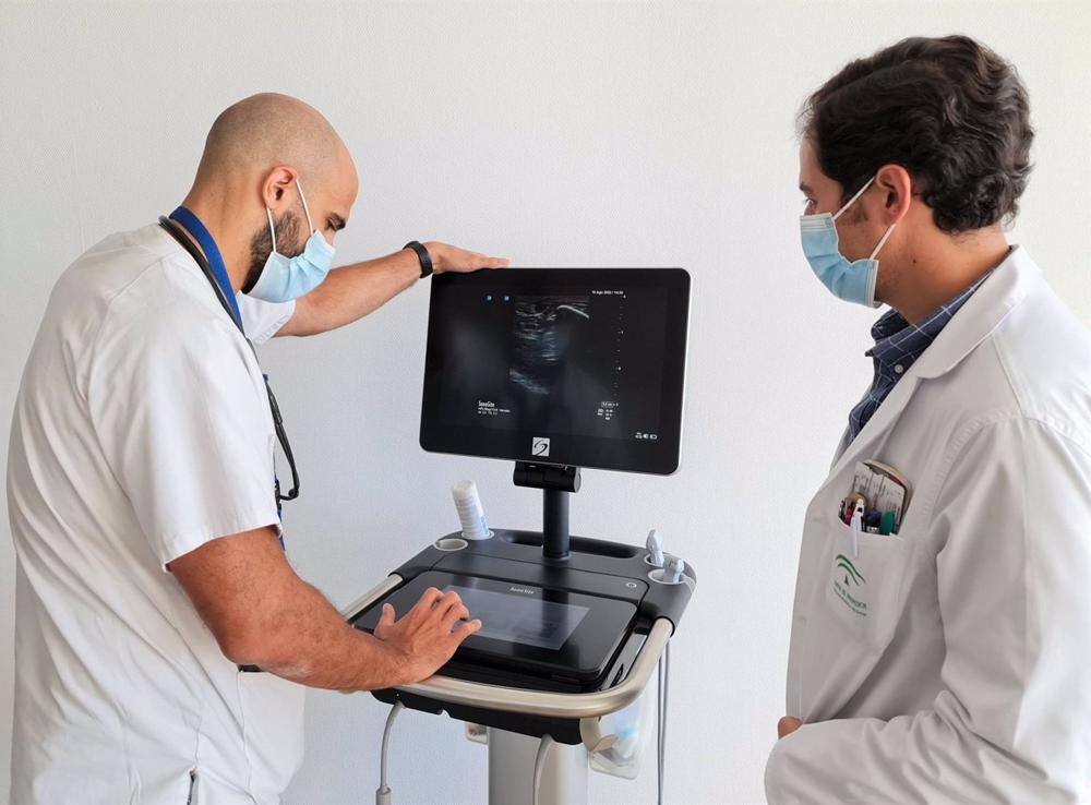 Archivo - Trabajo en la Unidad de Ecografías Clínicas Asistencial del Servicio de Medicina Interna del Clínico. Archivo