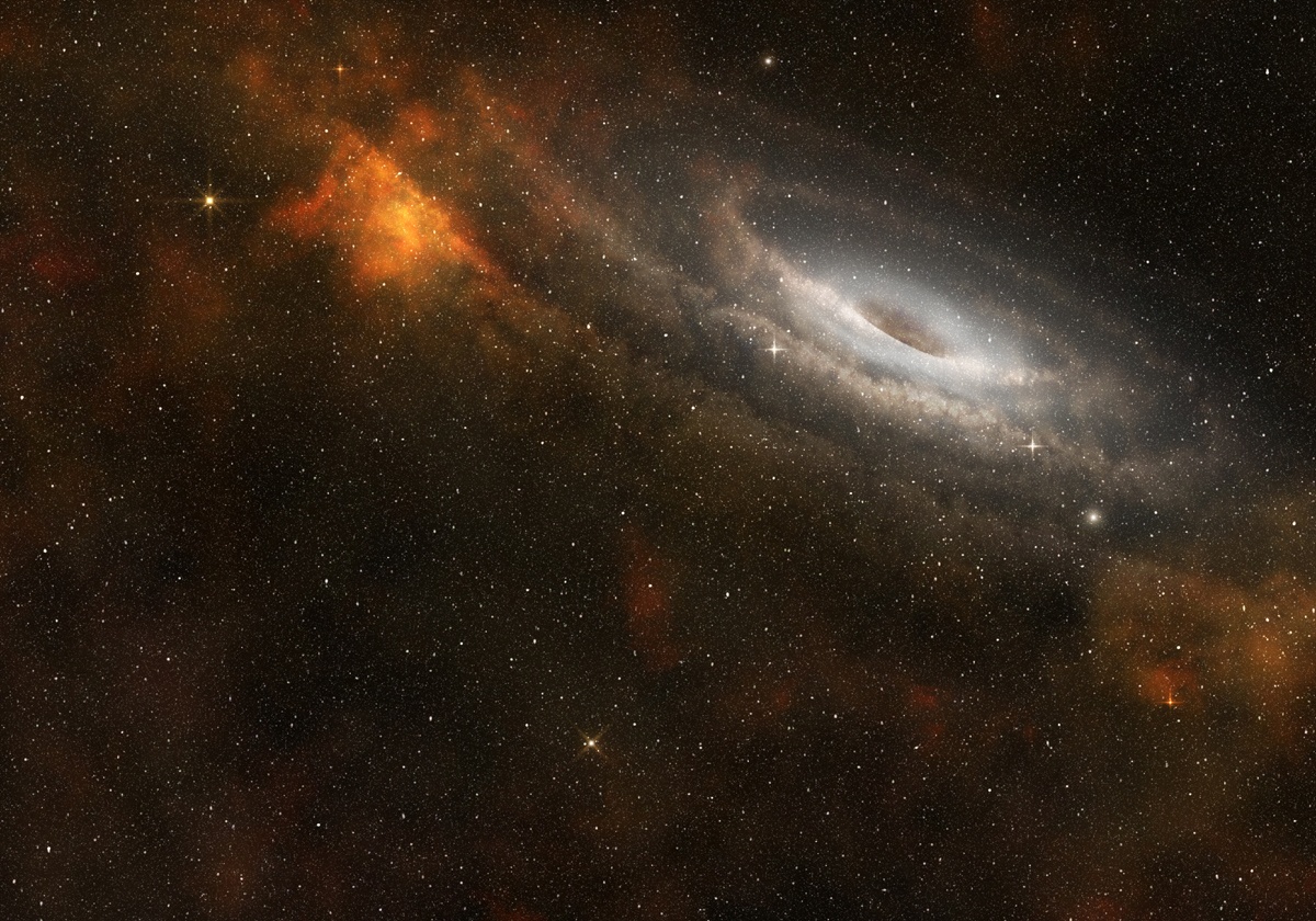 En el centro de la galaxia Abell 1201 BCG