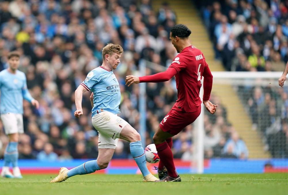 Kevin De Bruyne, en un partido del Manchester City. Kevin