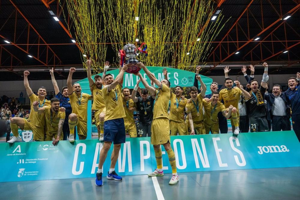 El Barça vence en la prórroga a Jimbee Cartagena y conquista su octava Copa del Rey El