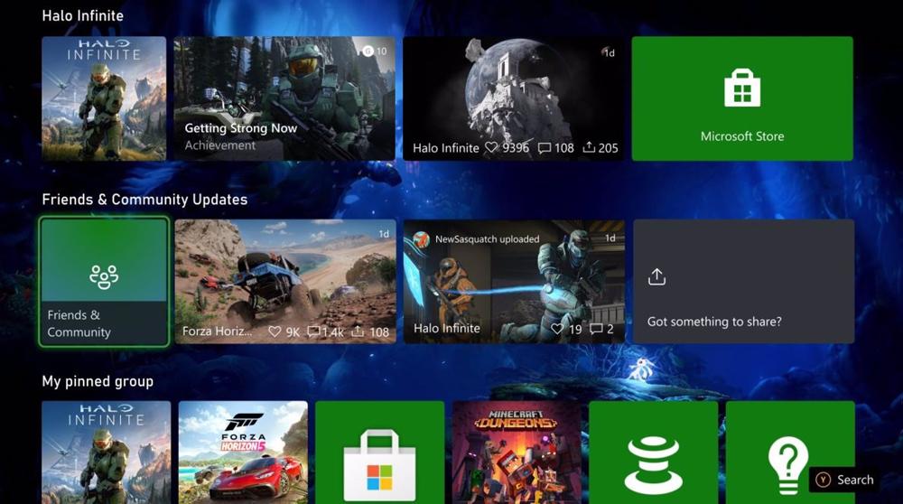 Nueva interfaz de Xbox Nueva